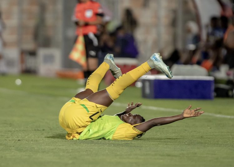 Black Queens player celebrating win over Algeria . Photo courtesy: GFA WNT X