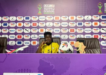 Grace Asantewaa , woman of the match during Post Match interview after triumph over Algeria. Photo Courtesy: Myjoyonline