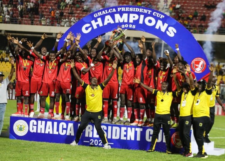 Kotoko celerbate winning 2025 President's Cup Photo Courtesy: AKSC