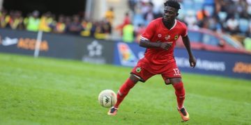 Patrick Asiedu in action against Kaizer Chiefs Photo Courtesy: AKSC