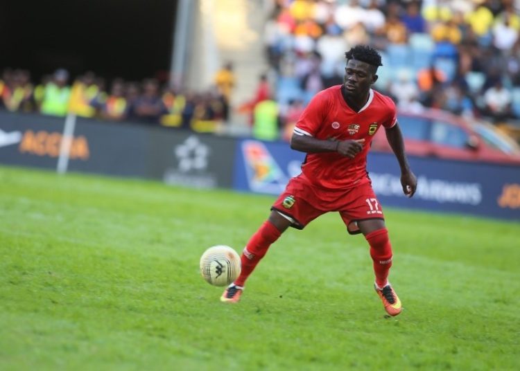 Patrick Asiedu in action against Kaizer Chiefs Photo Courtesy: AKSC