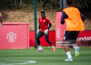 Andre Onana of Manchester United Photo by Manchester United/Manchester United)