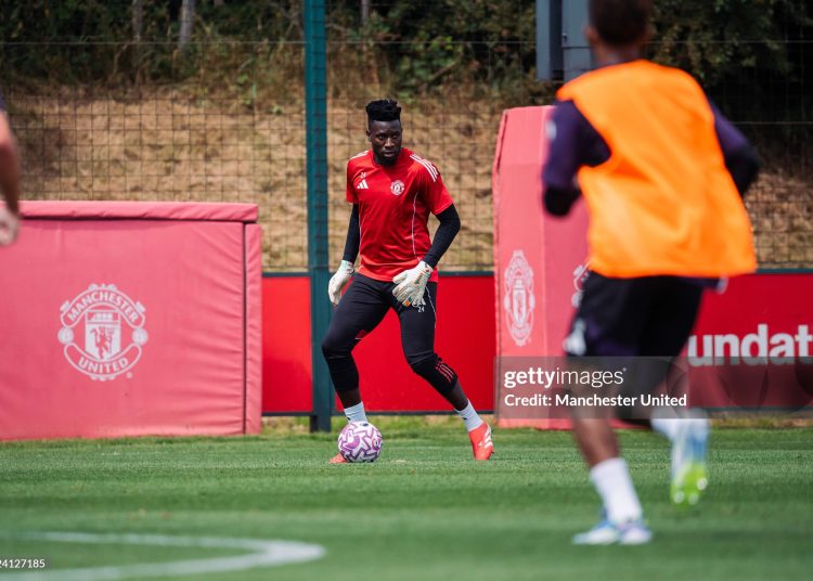 Andre Onana of Manchester United Photo by Manchester United/Manchester United)