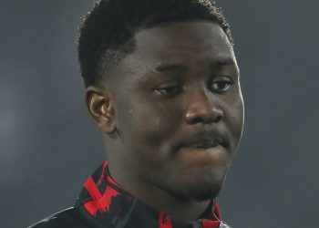 ROTTERDAM - Jordan Lotomba of Feyenoord during the UEFA Champions League match between Feyenoord Rotterdam and FC RB Salzburg at Feyenoord Stadium de Kuip on Nov. 6, 2024 in Rotterdam, Netherlands. ANP | Hollandse Hoogte | BART STOUTJESDIJK (Photo by ANP via Getty Images)