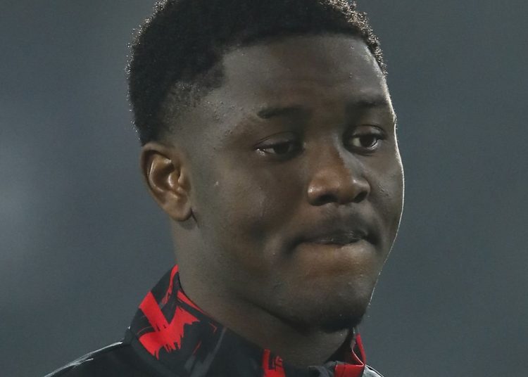 ROTTERDAM - Jordan Lotomba of Feyenoord during the UEFA Champions League match between Feyenoord Rotterdam and FC RB Salzburg at Feyenoord Stadium de Kuip on Nov. 6, 2024 in Rotterdam, Netherlands. ANP | Hollandse Hoogte | BART STOUTJESDIJK (Photo by ANP via Getty Images)