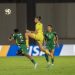 Chantelle Boye-Hlorkah (middle) battles for possesision against South Africa at 2024 AFCON Photo Courtesy: GhanaWNT on X