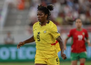 Doris Boaduwaa in action for Ghana in the 2024 AFCON semifinal game against Morocco Photo Courtesy: GFA