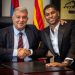 FC Barcelona President Joan Laporta (left) with Marcus Rashford Photo Courtesy: FC Barcelona