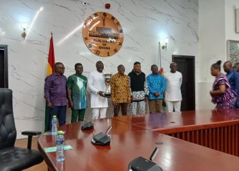 Presentation of the Democracy cup to Hon. Sumaila Bagbin