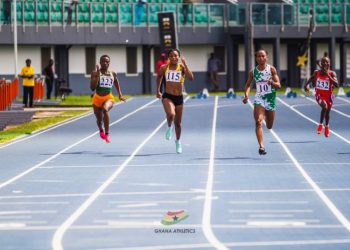 Hor Holatie won bronze in the women’s 100 m final event of the Confederation of Africa Athletics Region II Championship
