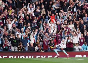 Jaidon Anthony celebrates scoring his team's second (Photo by Lewis Storey/Getty Images)