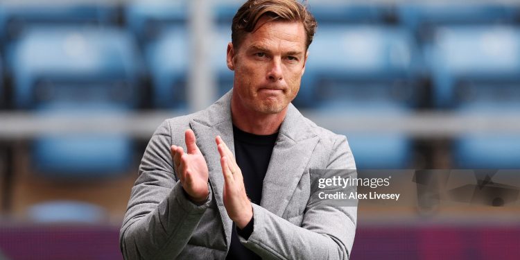 Scott Parker, Manager of Burnley, applauds during the pre-season friendly match between Burnley and SS Lazio at Turf Moor (Photo by Alex Livesey/Getty Images)