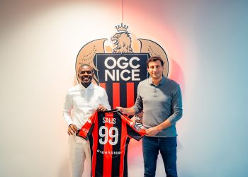 Salis Samed with Nice CEO Fabrice Bocquet Photo Courtesy: OGC Nice