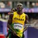 Abdul-Rasheed Saminu reacts during the Men's 100m heats on day eight of the Olympic Games Paris 2024 at Stade de France . (Photo by Steve Christo - Corbis/Corbis via Getty Images)