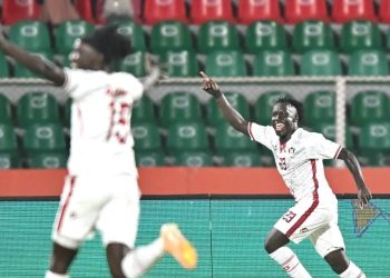 Sudan players celebrate  goa against Algeria at 2024 CHAN Photo Courtesy: CAF