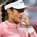 Emma Raducanu reacts after giving up a point against Amanda Anisimova .  (Photo by Minas Panagiotakis/Getty Images)