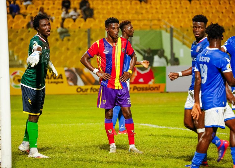 Shot from Hearts V Hohoe United (Blue) game Photo Courtesy: Hearts of Oak