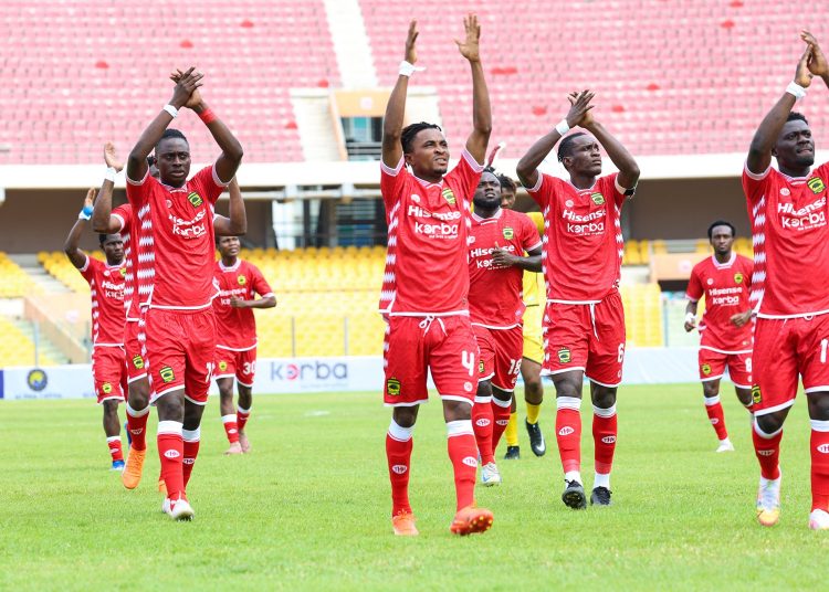 Kotoko players applaud fans Photo Courtesy: AKSC