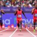 Oblique Seville (JAM), Noah Lyles (USA) and Zharnel Hughes (GBR) (Photo by Shaun Brooks - CameraSport via Getty Images)