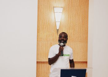 BetPawa’s Regional Manager for CSR & Sports Development (West & Southern Africa), Nii Armah Ashong-Katai speaking during the training session BetPawa is doing for GPL and WPL teams  for locker room bonus ahead 2025/26 season