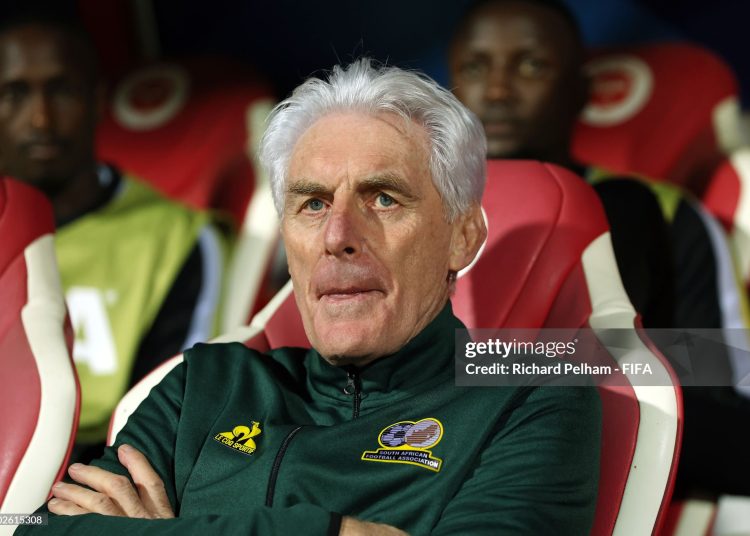 Hugo Henri Broos, Head Coach of South Africa (Photo by Richard Pelham - FIFA/FIFA via Getty Images)