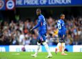 Trevoh Chalobah of Chelsea walks off after being shown a red card by Referee Simon Hooper during the Premier League match between Chelsea and Brighton & Hove Albion (Photo by Clive Mason/Getty Images)