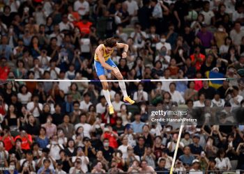 Armand Duplantis of Team Sweden competes during the Men's Pole Vault Final on day three of the World Athletics Championships Tokyo 2025 (Photo by Hannah Peters/Getty Images)