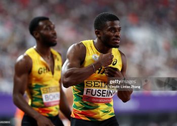 Ibrahim Fuseini of Team Ghana (Photo by Lintao Zhang/Getty Images for World Athletics)