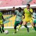 Shot from Bibiani Gold Stars CAF Champions League game against JS Kabylie (yellow) Photo Courtesy: Gold Stars