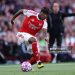 Noni Madueke of Arsenal  during the Premier League match between Arsenal and Manchester City (Photo by Justin Setterfield/Getty Images)