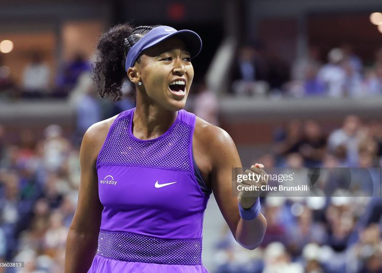Naomi Osaka of Japan celebrates a point against Karolina Muchova of Czechia during their Women's Quarterfinal match on Day Eleven of the 2025 US Open at USTA Billie Jean King National Tennis Center (Photo by Clive Brunskill/Getty Images)