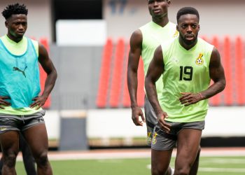 Inaki Williams at Black Stars training Photo Courtesy: GFA
