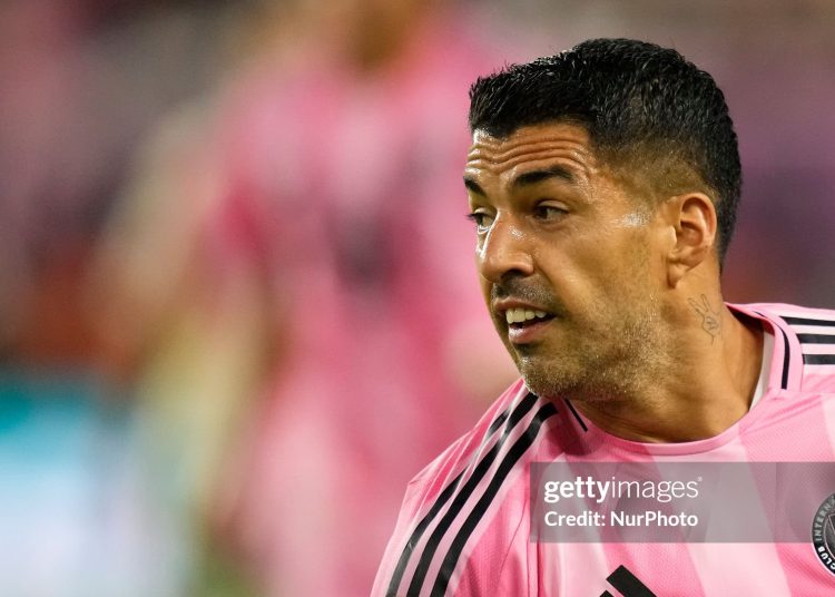 Luis Suarez centre-forward of Inter Miami and Uruguay (Photo by Jose Breton/Pics Action/NurPhoto via Getty Images)