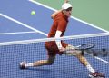 annik Sinner of Italy returns against Carlos Alcaraz of Spain during their Men's Singles Final match on Day Fifteen of the 2025 US Open (Photo by Elsa/Getty Images)