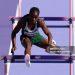 Tobi Amusan of Team Nigeria competes during the Women's 100m Hurdles Round 1 on day twelve of the Olympic Games Paris (Photo by Michael Steele/Getty Images)
