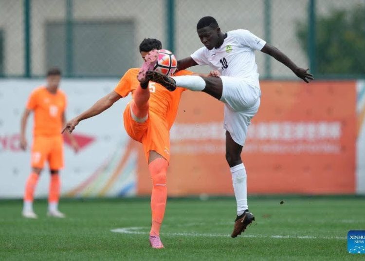 Shot from UDS (white) game at the 2025 FISU Games