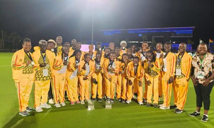 Ghana National Women's Hockey Team at 2025 AFCON Hockey tournament.