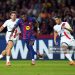 Marcus Rashford of FC Barcelona runs with the ball whilst under pressure from Illia Zabarnyi and Achraf Hakimi of Paris Saint-Germain during the UEFA Champions League 2025/26 League Phase MD2 match between FC Barcelona and Paris Saint-Germain (Photo by Alex Caparros - UEFA/UEFA via Getty Images)