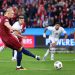 Erling Braut Haaland of Norway misses his first penalty during the FIFA World Cup 2026 qualifier match between Norway and Israel (Photo by Robbie Jay Barratt - AMA/Getty Images)