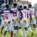 Mawuli Wayo (7) celebrates with teammates after win over Berekum Chelsea Photo Courtesy: Hearts of Oak