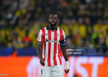 Inaki Williams (Athletic Club) looks on during game (Photo by Ulrik Pedersen/NurPhoto via Getty Images)