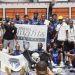 Spintex Knights celebrate qualification to 2026 Basketball Africa League Divisional Round Photo Courtesy: Spintex Knights