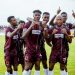 Kpando Heart of Lions celebrate win over Basake Holy Stars Photo Courtesy:  Ghana League on X