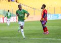 Samuel Attah-Kumi celebrates after scoring goal against Hearts of Oak Photo Courtesy: Gold Stars
