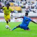Shot from Medeama (yellow)-Nations FC game Photo Courtesy: Medeama