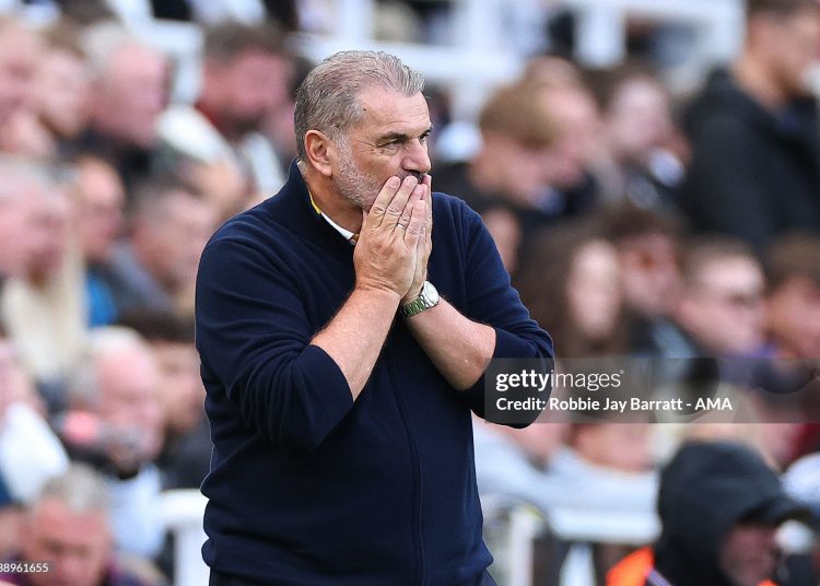 Ange Postecoglou the head coach / manager of Nottingham Forest reacts during the Premier League match between Newcastle United and Nottingham Forest (Photo by Robbie Jay Barratt - AMA/Getty Images)