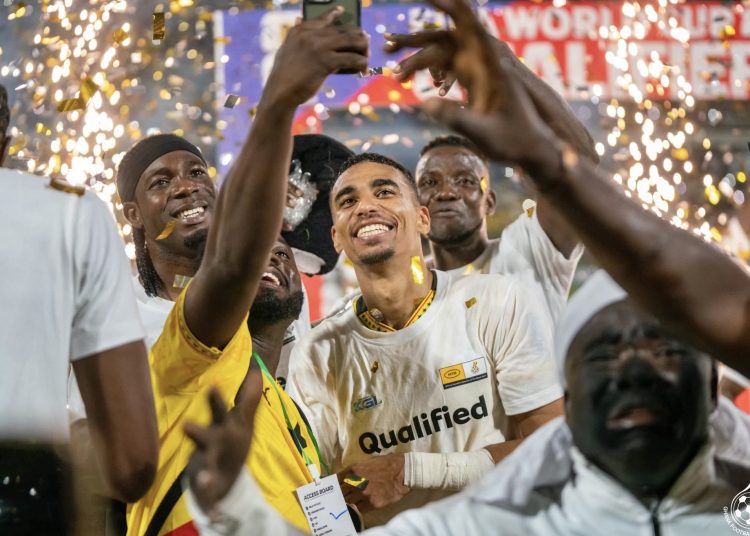 Black Stars celebrate qualification to 2026 FIFA World Cup Photo Courtesy: GFA