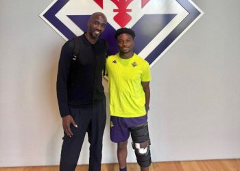 Otto Addo with Tariq Lamptey Photo Courtesy: GFA