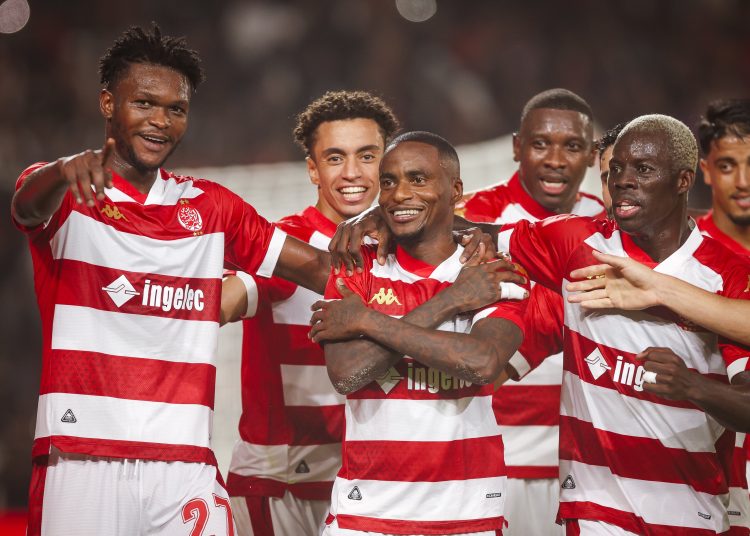 Wydad players celebrate win over Kotoko in CAF Confederation Cup Photo Courtesy: Wydad