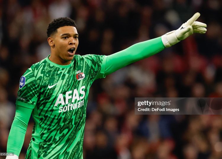 Rome-Jayden Owusu-Oduro of AZ during the Dutch Eredivisie match between AFC Ajax and AZ Alkmaar (Photo by Marcel ter Bals/DeFodi Images/DeFodi via Getty Images)